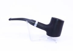 Pipsan Poker Gümüş Renk Bilezik 9mm Filtreli Çift Ağızlıklı Pipo - Siyah