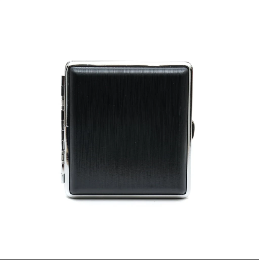 Angelo Siyah Sigara Tabakası - Siyah/Krom Renk