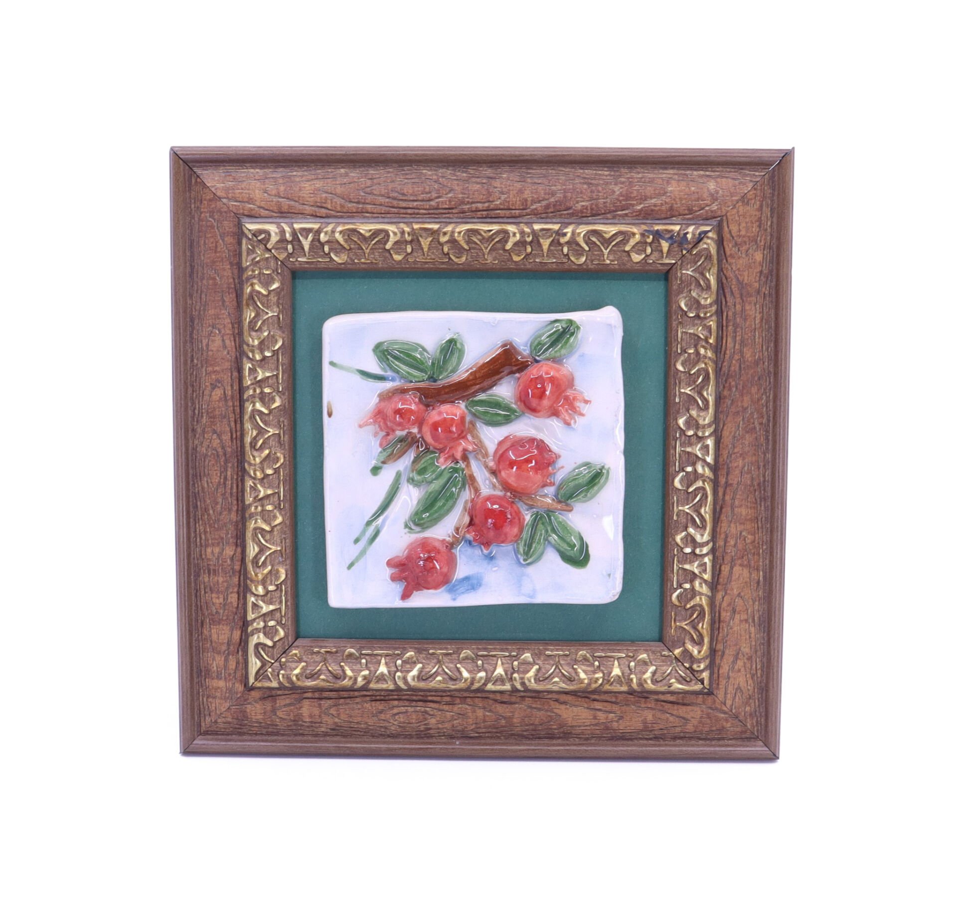 Seramik Nar Ağacı Duvar Tablosu 20 cm x 20 cm