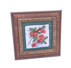 Seramik Nar Ağacı Duvar Tablosu 20 cm x 20 cm