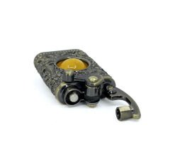 Zorro Ultimate Justice Antik Bronz Ejderha Kabartmalı Benzinli Muhtar Çakmağı - Özel Hediyelik Kutulu