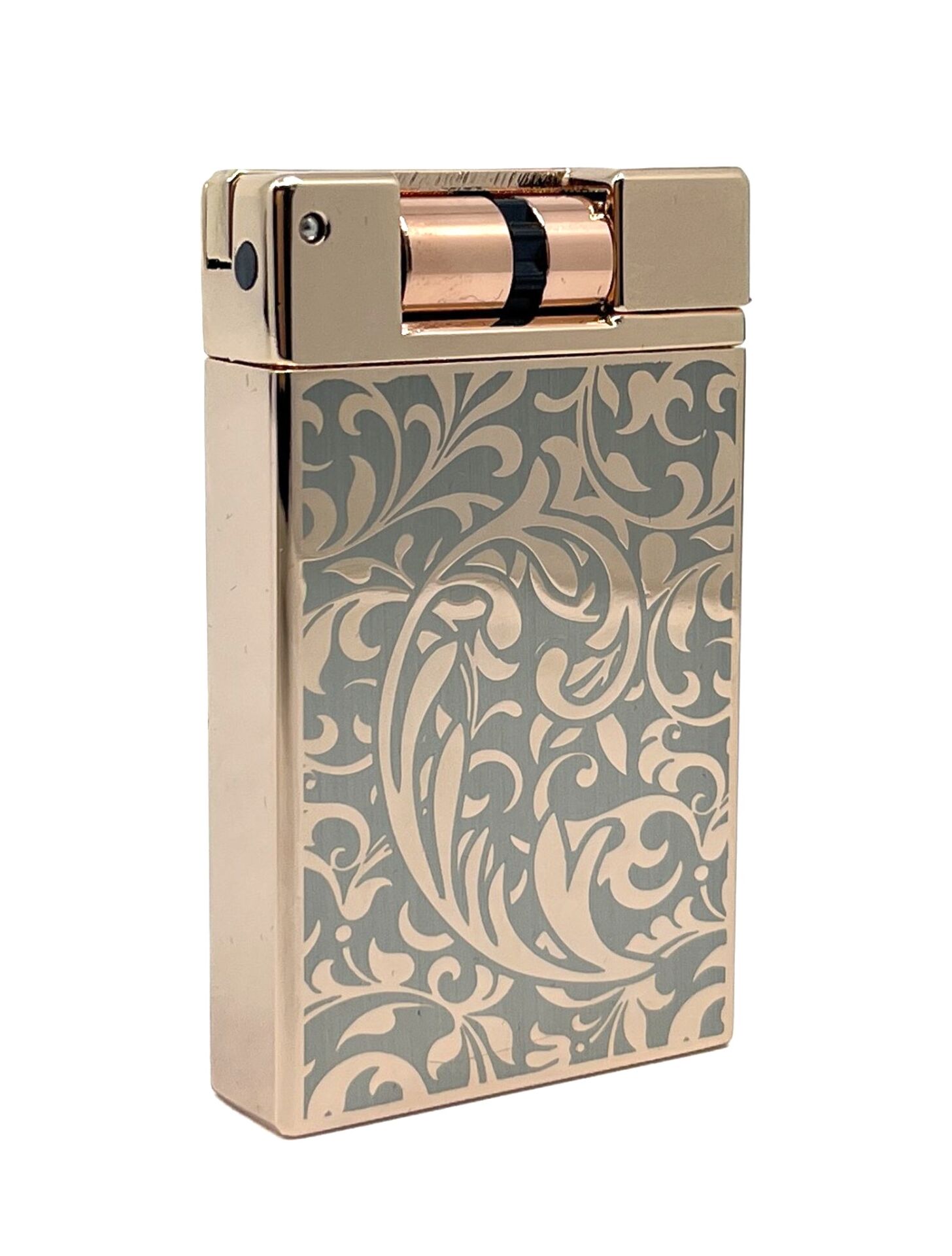 Zenit Rose Gold & Gri Floral Desenli Pürmüz Alevli Özel Seri Çakmak