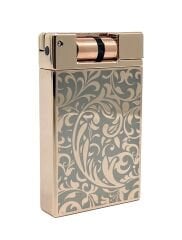 Zenit Rose Gold & Gri Floral Desenli Pürmüz Alevli Özel Seri Çakmak