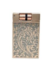 Zenit Rose Gold & Gri Floral Desenli Pürmüz Alevli Özel Seri Çakmak