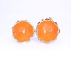 Swarowski Taşlı Dekoratif Yumurta Mücevher/Takı Kutusu - Kırmızı