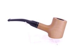 Pipsan Poker Siyah Bilezik 9mm Filtreli Çift Ağızlıklı Pipo - Naturel