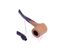 Pipsan Poker Siyah Bilezik 9mm Filtreli Çift Ağızlıklı Pipo - Naturel