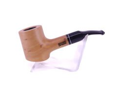 Pipsan Poker Siyah Bilezik 9mm Filtreli Çift Ağızlıklı Pipo - Naturel