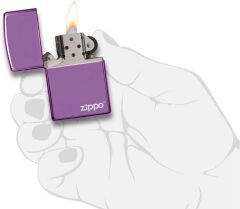 Zippo High Polish Purple Logo Çakmak