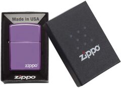 Zippo High Polish Purple Logo Çakmak