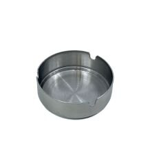 Paslanmaz Çelik Yuvarlak Metal Küllük - Lüks Fırçalanmış Tasarım 8 cm