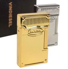 Vindiesel Soft Flame Çakmak Metalik Sarı Çizgili Kabartma Dizayn