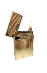 Vindiesel Soft Flame Çakmak Metalik Sarı Çizgili Kabartma Dizayn