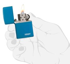 Zippo High Polish Blue Logo Çakmak