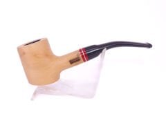 Pipsan Poker Kırmızı Bilezik 9mm Filtreli Çift Ağızlıklı Pipo - Naturel