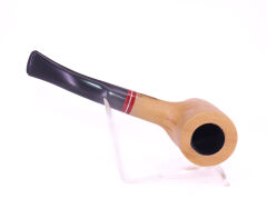 Pipsan Poker Kırmızı Bilezik 9mm Filtreli Çift Ağızlıklı Pipo - Naturel