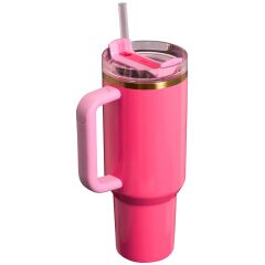 Stanley Quencher Pipetli Termos Bardak 1.18 Lt - Pink Parade