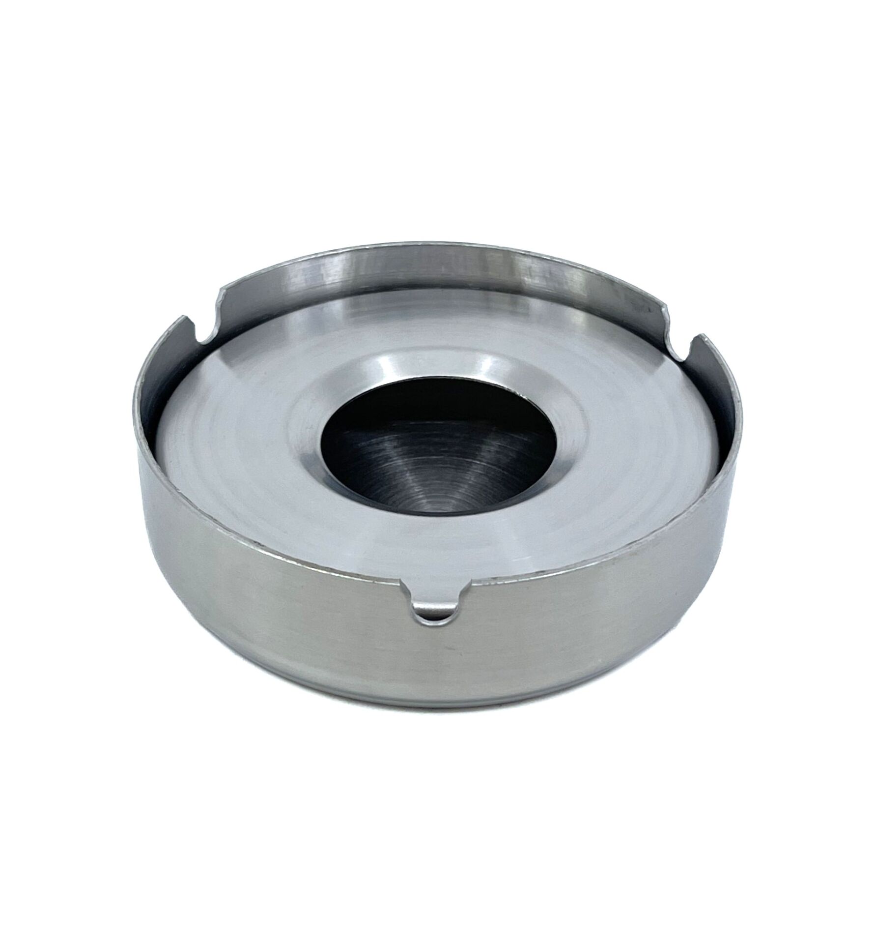 Paslanmaz Çelik Kapaklı Küllük, Ofis ve Ev Tipi Rüzgara Dayanıklı Metal Kül Tablası, 10 cm