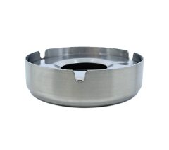 Paslanmaz Çelik Kapaklı Küllük, Ofis ve Ev Tipi Rüzgara Dayanıklı Metal Kül Tablası, 10 cm