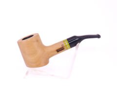 Pipsan Poker Sarı Bilezik 9mm Filtreli Çift Ağızlıklı Pipo - Naturel