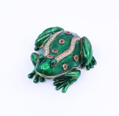Swaroski Taşlı Kurbağa Mücevher - Takı Saklama Kutusu