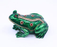 Swaroski Taşlı Kurbağa Mücevher - Takı Saklama Kutusu
