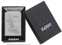 Zippo Eagle Kartal Dizayn Satin Çakmak