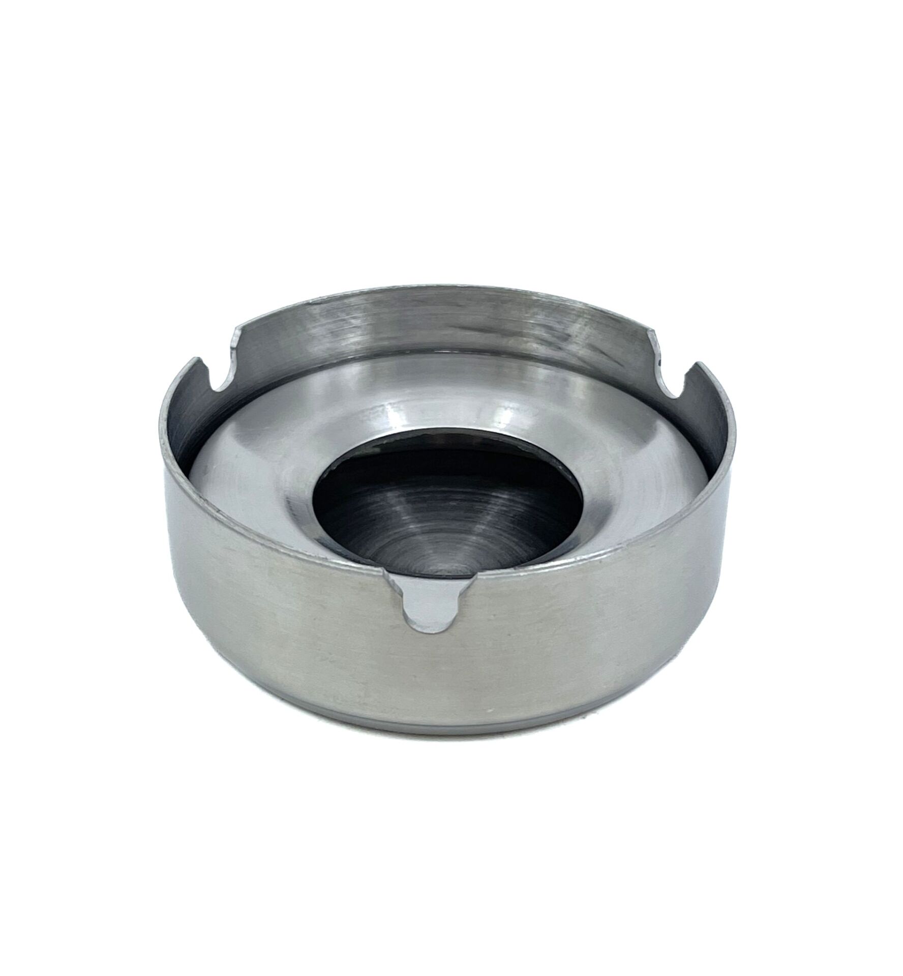 Paslanmaz Çelik Kapaklı Küllük, Ofis ve Ev Tipi Rüzgara Dayanıklı Metal Kül Tablası, 8 cm