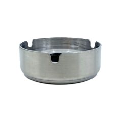 Paslanmaz Çelik Kapaklı Küllük, Ofis ve Ev Tipi Rüzgara Dayanıklı Metal Kül Tablası, 8 cm