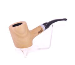 Pipsan Poker Beyaz Bilezik 9mm Filtreli Çift Ağızlıklı Pipo - Naturel