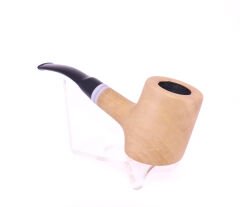 Pipsan Poker Beyaz Bilezik 9mm Filtreli Çift Ağızlıklı Pipo - Naturel