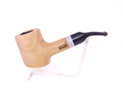 Pipsan Poker Beyaz Bilezik 9mm Filtreli Çift Ağızlıklı Pipo - Naturel