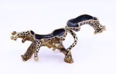 Swaroski Taşlı Leopar Mücevher - Takı Saklama Kutusu