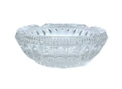 Kristal Kesme Cam Küllük, Klasik Yuvarlak Tasarım, Ofis ve Ev Dekorasyonu İçin Şık Kül Tablası, Dayanıklı Kalın Cam, 14 cm