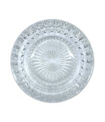 Kristal Kesme Cam Küllük, Klasik Yuvarlak Tasarım, Ofis ve Ev Dekorasyonu İçin Şık Kül Tablası, Dayanıklı Kalın Cam, 14 cm