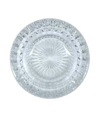 Kristal Kesme Cam Küllük, Klasik Yuvarlak Tasarım, Ofis ve Ev Dekorasyonu İçin Şık Kül Tablası, Dayanıklı Kalın Cam, 14 cm