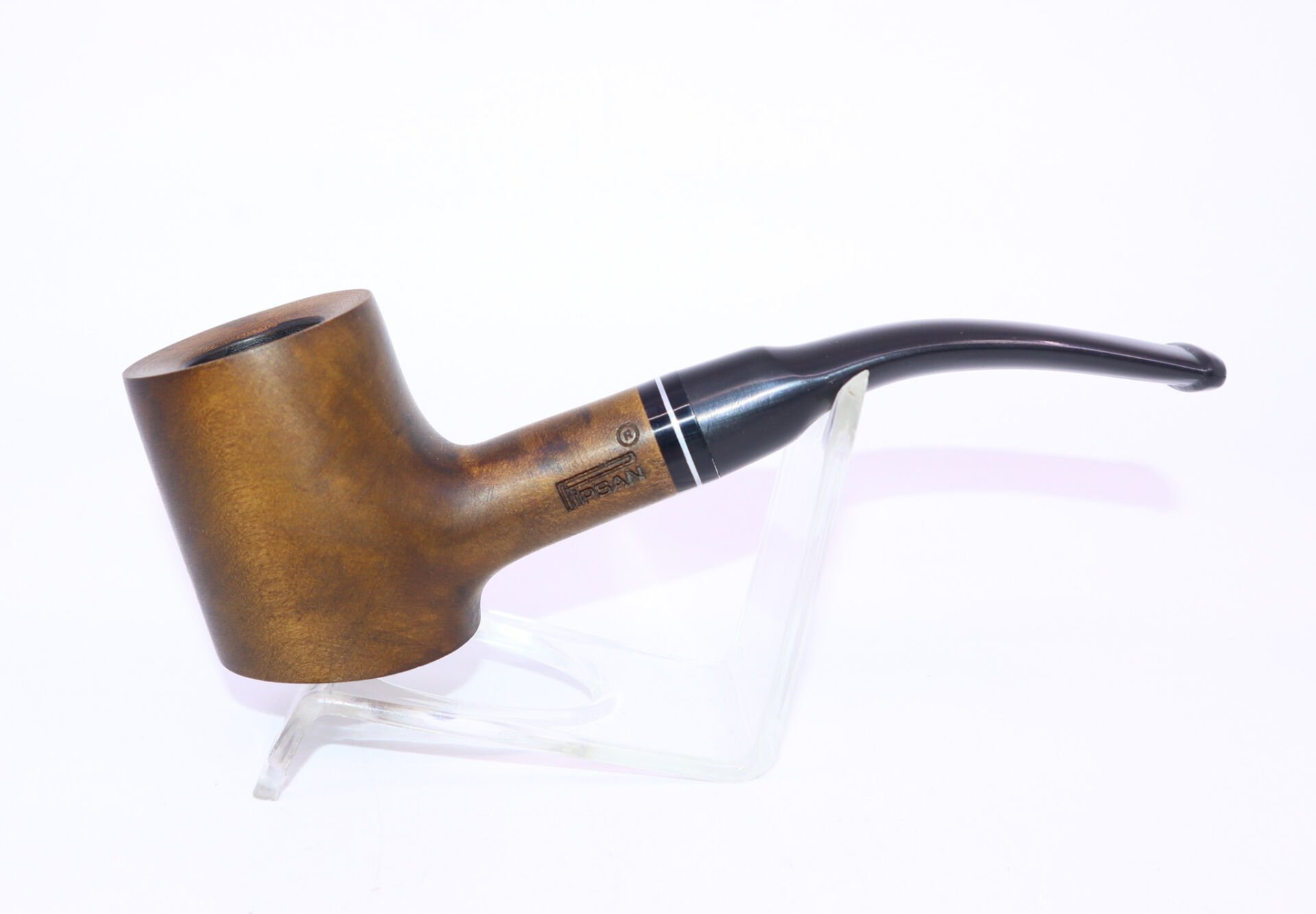 Pipsan Poker Siyah Bilezik 9mm Filtreli Çift Ağızlıklı Pipo - Yeşil