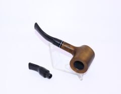 Pipsan Poker Siyah Bilezik 9mm Filtreli Çift Ağızlıklı Pipo - Yeşil