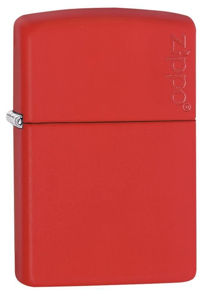 Zippo Red Matte Logo Dizayn Kırmızı Çakmak