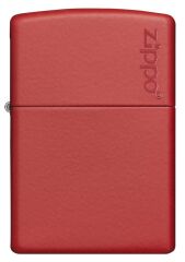 Zippo Red Matte Logo Dizayn Kırmızı Çakmak