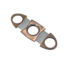 Parmida Lüks Antik Bakır Çift Bıçaklı Puro Kesici - Paslanmaz Çelik Giyotin Kesim, Ergonomik Gövde ve Özel Hediye Kutulu