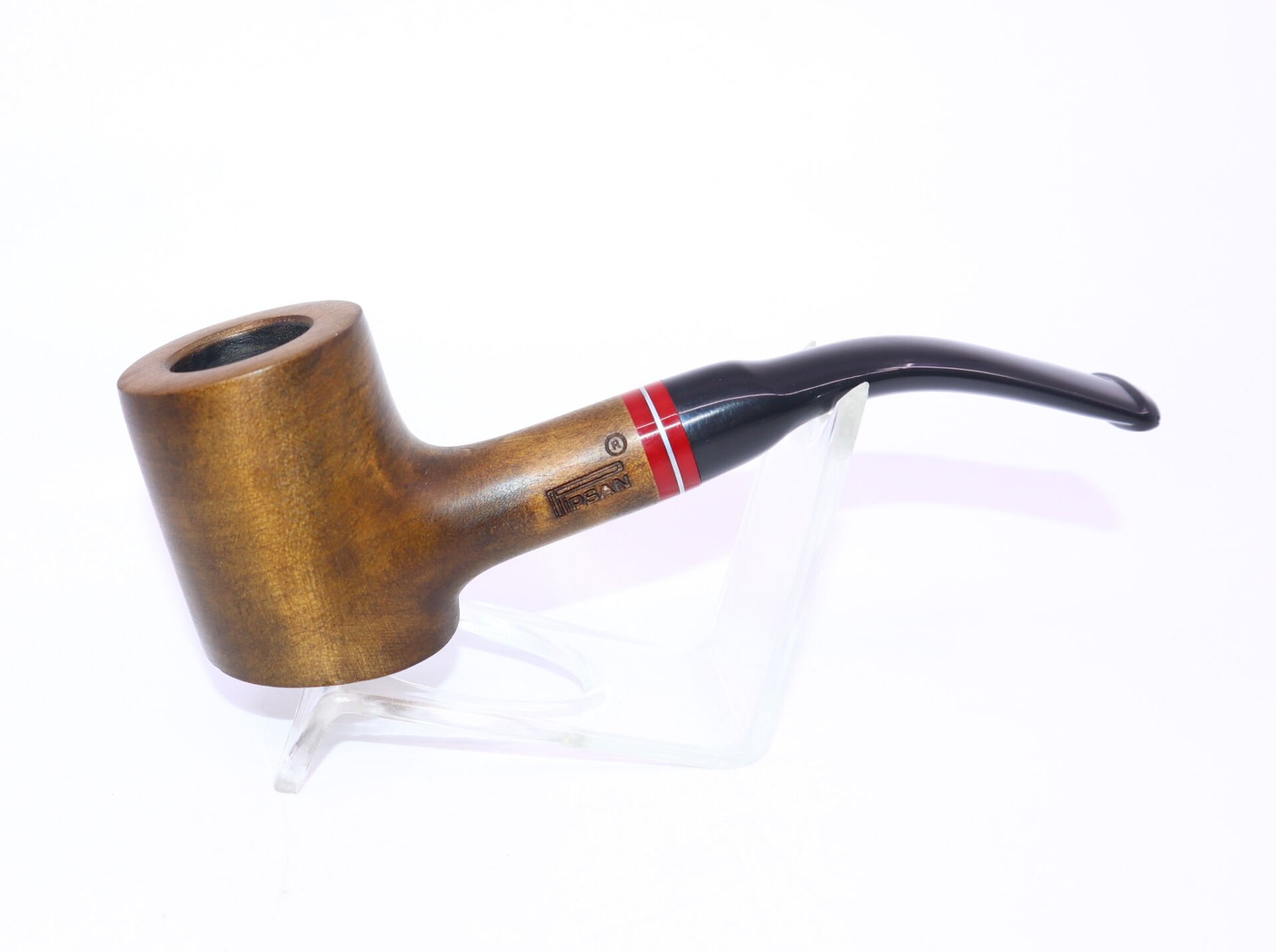 Pipsan Poker Kırmızı Bilezik 9mm Filtreli Çift Ağızlıklı Pipo - Yeşil