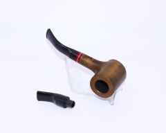 Pipsan Poker Kırmızı Bilezik 9mm Filtreli Çift Ağızlıklı Pipo - Yeşil