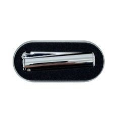 Clipper Metal Benzinli Çakmak - Parlak Gümüş (Parlak Krom) Özel Metal Kutulu