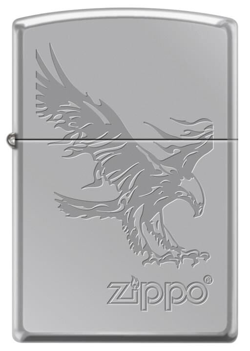 Zippo High Polish Chrome Eagle - Kartal Dizayn