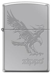 Zippo High Polish Chrome Eagle - Kartal Dizayn