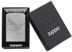 Zippo High Polish Chrome Eagle - Kartal Dizayn