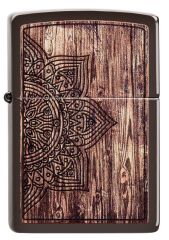 Zippo Wood Mandala Design Çakmak