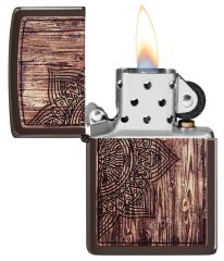 Zippo Wood Mandala Design Çakmak