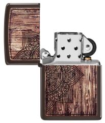 Zippo Wood Mandala Design Çakmak